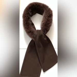 Vintage scarf with real fur